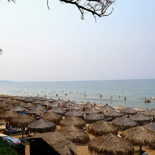 Bela vista da praia em Kourouta Amaliada Bela vista da praia em Kourouta Amaliada
