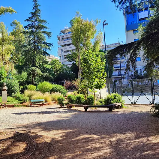 A scenic view of Sofia Vembo Square A scenic view of Sofia Vembo Square