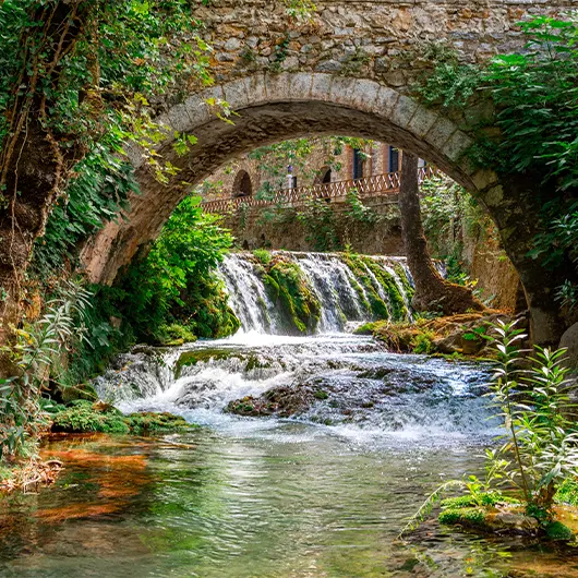 A scenic view of the old town of Livadeia A scenic view of the old town of Livadeia