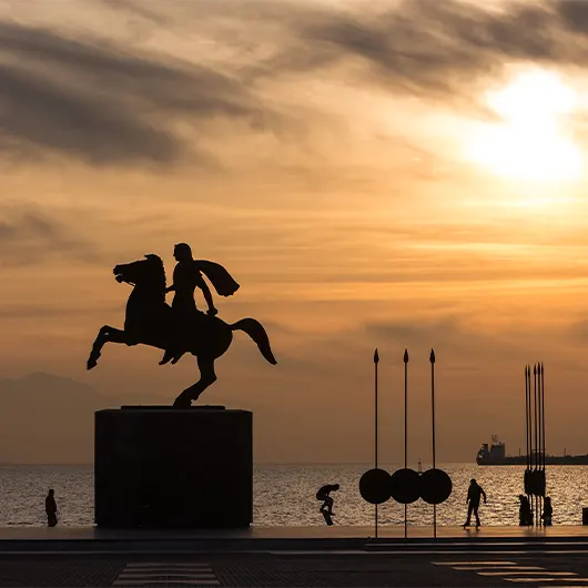 A scenic view of Alexander the Great Statue A scenic view of Alexander the Great Statue