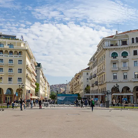 Belle vue de la place de Thessalonique Belle vue de la place de Thessalonique