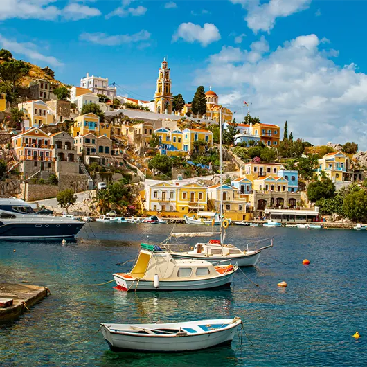 A scenic view of Symi A scenic view of Symi