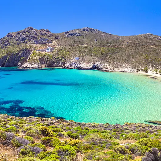 Vista bonita de playas esmeralda de Grecia Vista bonita de playas esmeralda de Grecia