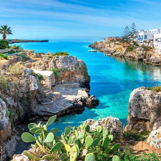 A scenic view of famous seaside village of Avlemonas A scenic view of famous seaside village of Avlemonas