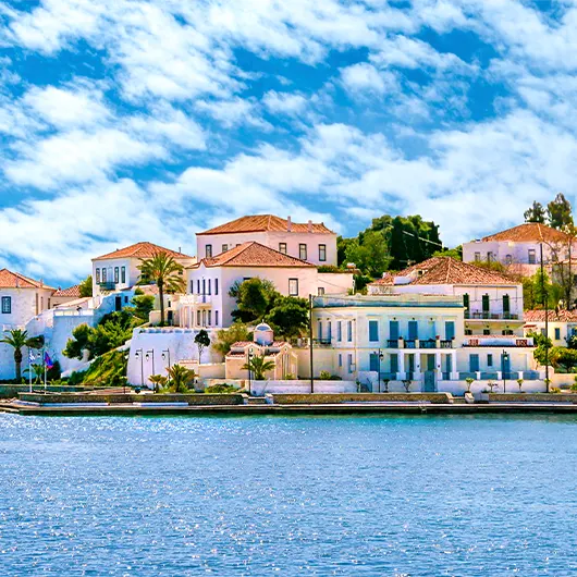 A scenic view of Spetses island A scenic view of Spetses island