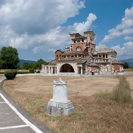 A scenic view of the ancient city of Tripolis A scenic view of the ancient city of Tripolis