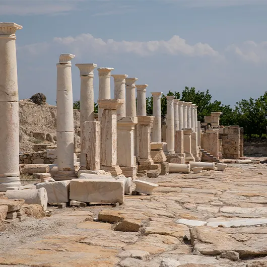 A scenic view of the ancient city of Tripolis A scenic view of the ancient city of Tripolis