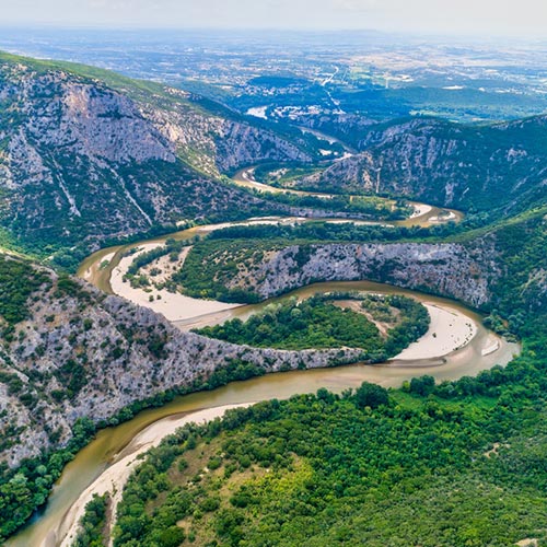 Nestos fleuve près de Xanthi Nestos fleuve près de Xanthi