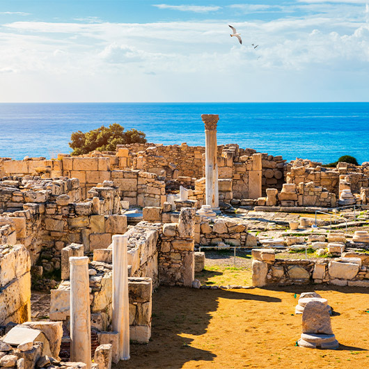 Scenic view of Achilles' House Kourio Basilica Scenic view of Achilles' House Kourio Basilica