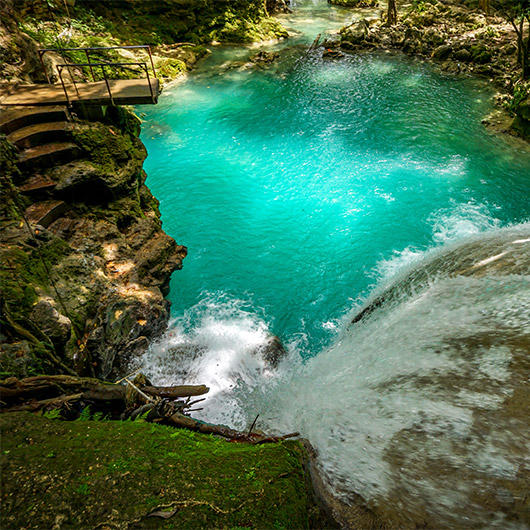 Scenic view of Blue Hole Mineral Spring Scenic view of Blue Hole Mineral Spring