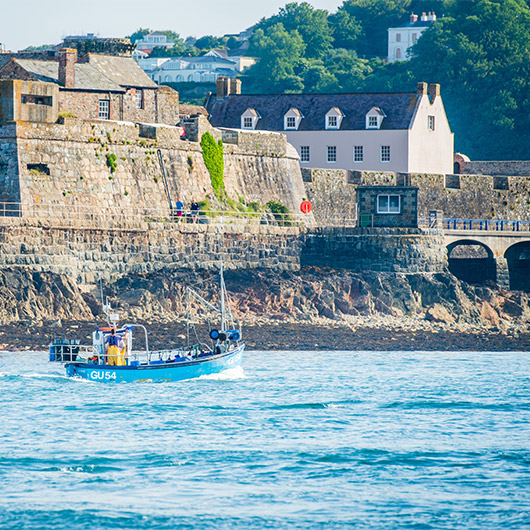 Scenic view of Castle Cornet Scenic view of Castle Cornet