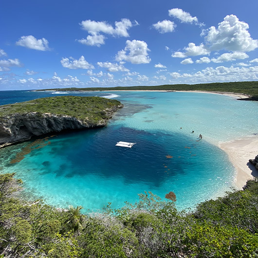 Scenic view of Dean’s Blue Hole Scenic view of Dean’s Blue Hole