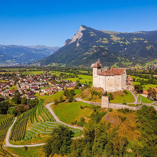 Scenic view of Gutenberg Castle Scenic view of Gutenberg Castle