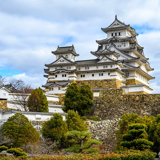 Scenic view of Himeji Castle Scenic view of Himeji Castle