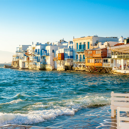 Scenic view of Mykonos Scenic view of Mykonos