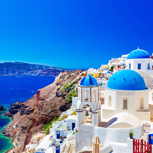 Scenic view of Santorini Scenic view of Santorini