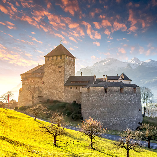 Scenic view of Vaduz Castle Scenic view of Vaduz Castle