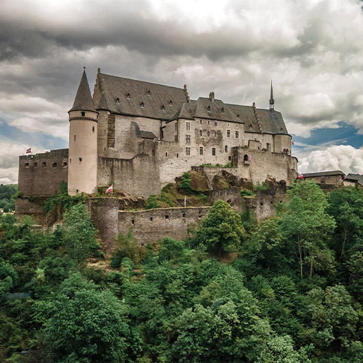 Scenic view of Vianden Castle Scenic view of Vianden Castle