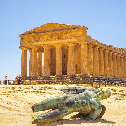 A scenic view of Temple of Concordia A scenic view of Temple of Concordia