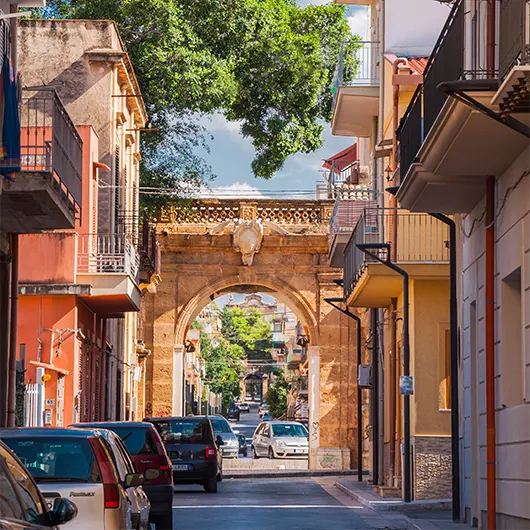 A scenic view of Street of the Bagheria A scenic view of Street of the Bagheria