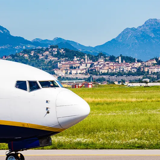 A scenic view of Bergamo Airport A scenic view of Bergamo Airport