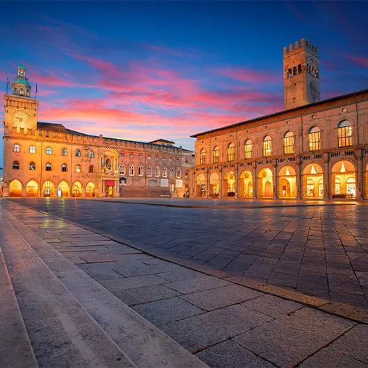 A scenic view of Piazza Maggiore A scenic view of Piazza Maggiore