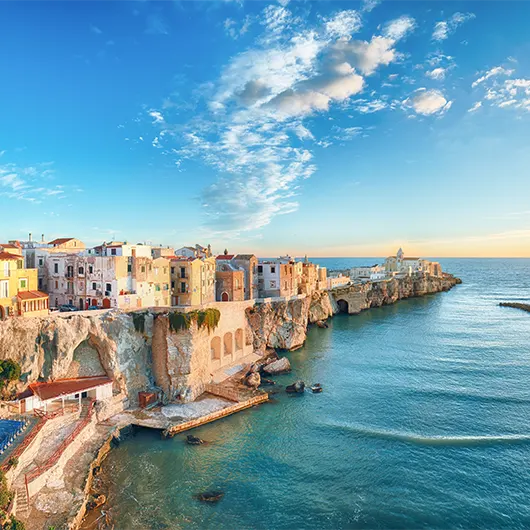 A scenic view of the church of San Francesco di Vieste A scenic view of the church of San Francesco di Vieste