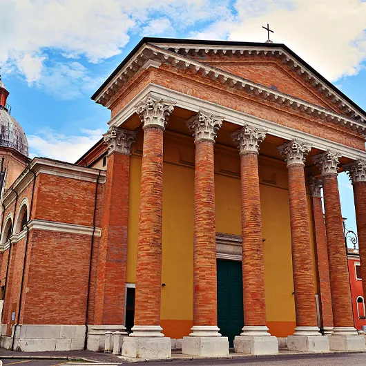 A scenic view of the cathedral of Santa Croce A scenic view of the cathedral of Santa Croce