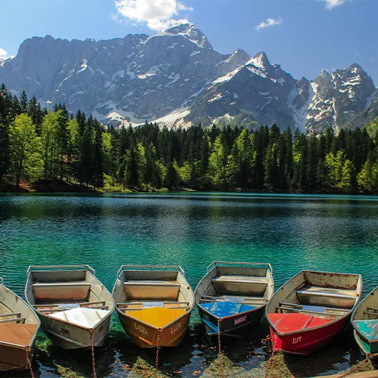 Une belle vue du lac de Fusine Une belle vue du lac de Fusine