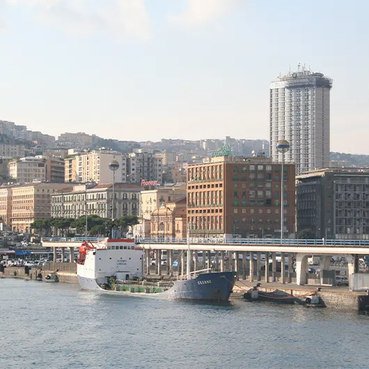 A scenic view of port of Naples A scenic view of port of Naples