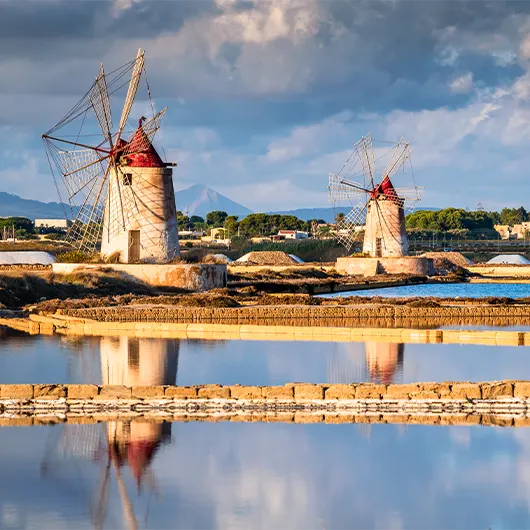 A scenic view of Stagnone Lagoon A scenic view of Stagnone Lagoon