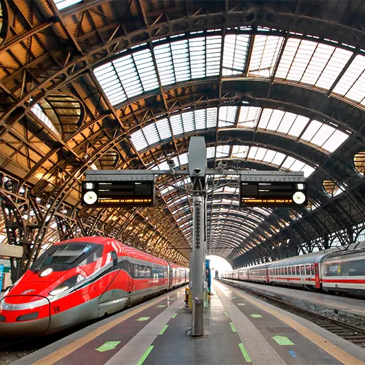 A scenic view of Central Station of Milan A scenic view of Central Station of Milan
