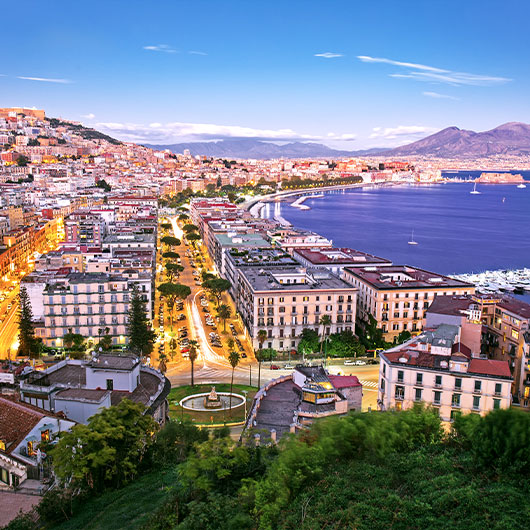 Scenic view of Naples at Night Scenic view of Naples at Night
