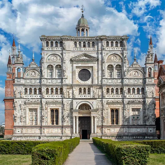 Una bella vista della Certosa di Pavia Una bella vista della Certosa di Pavia