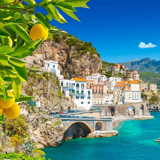 A scenic view of Amalfi A scenic view of Amalfi