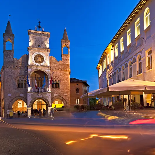 A scenic view of the town hall of Pordenone A scenic view of the town hall of Pordenone