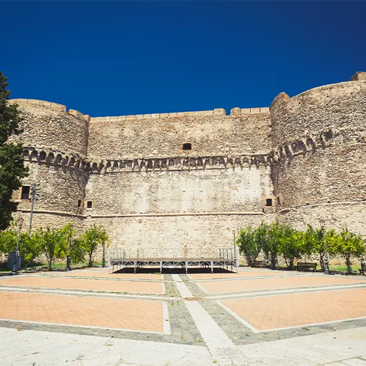 A scenic view of Aragonese Castle A scenic view of Aragonese Castle