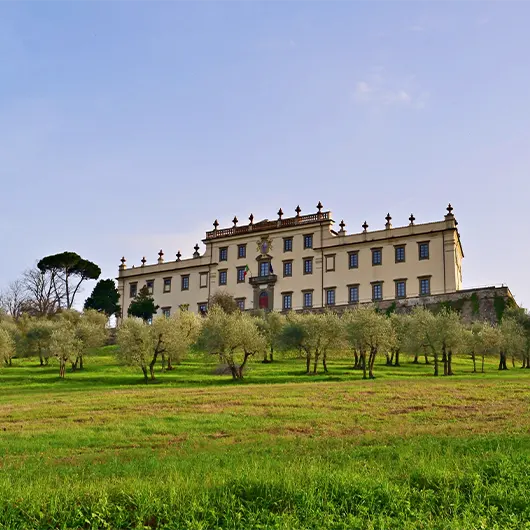 A scenic view of villa di Castelpulci A scenic view of villa di Castelpulci