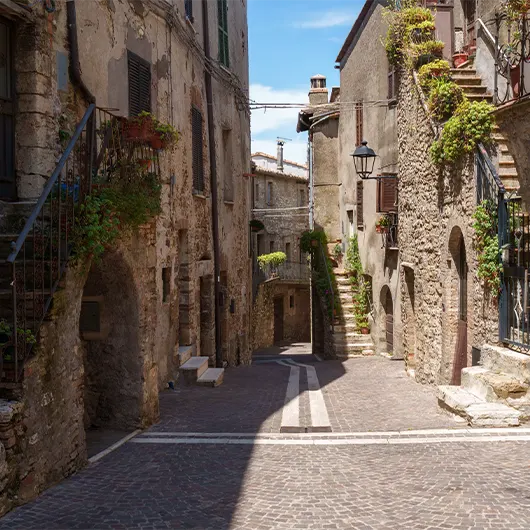 Une belle vue de la vieille ville dans la province de Terni Une belle vue de la vieille ville dans la province de Terni