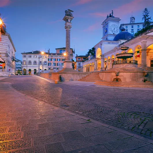 A scenic view of downtown Udine A scenic view of downtown Udine