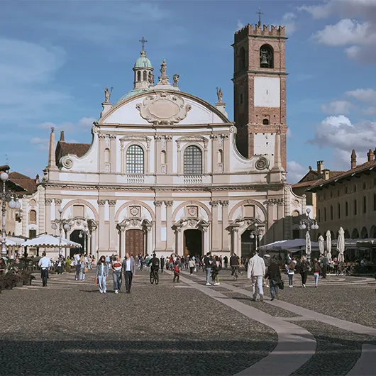 Uma vista panorânica do centro de Vigevano Uma vista panorânica do centro de Vigevano