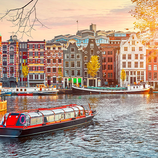 Channel in Amsterdam Netherlands Channel in Amsterdam Netherlands