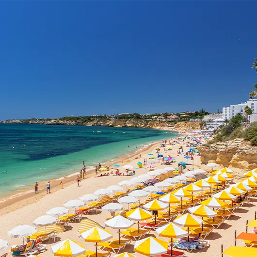 A Scenic View of Algarve Coast of Portugal A Scenic View of Algarve Coast of Portugal