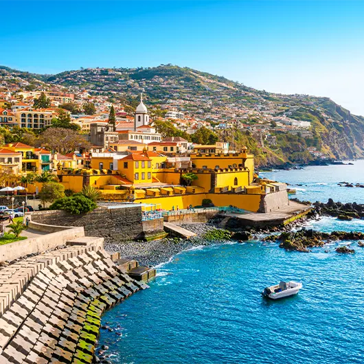 A Scenic View of Funchal And Fuerte De Madeira A Scenic View of Funchal And Fuerte De Madeira