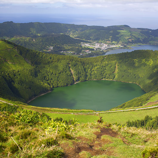 Lake Lagoa de Santiago and Lagoa Azul Lake Lagoa de Santiago and Lagoa Azul
