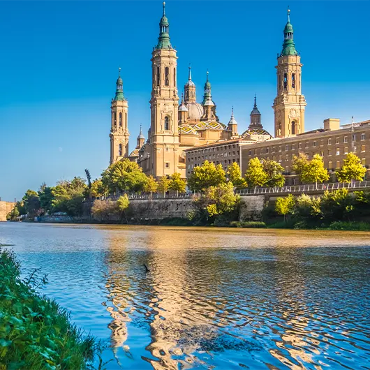 A Scenic View of Cathedral-Basilica of Our Lady of the Pillar, Zaragoza A Scenic View of Cathedral-Basilica of Our Lady of the Pillar, Zaragoza