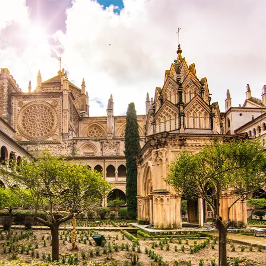 A Scenic View of Cloister of the Monastery A Scenic View of Cloister of the Monastery