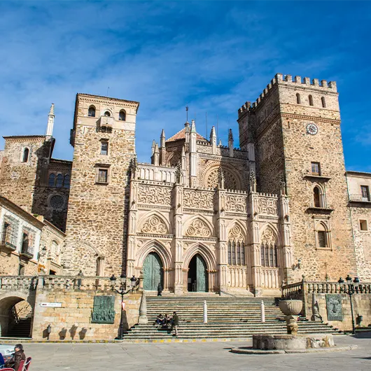 A Scenic View of Gothic Facade of the Royal Monastery A Scenic View of Gothic Facade of the Royal Monastery