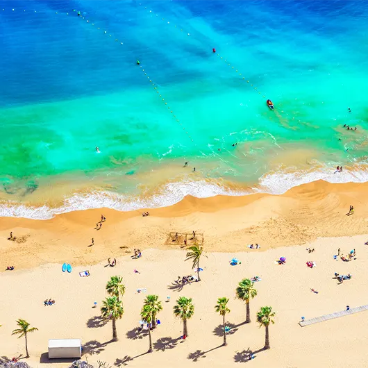 Uma bela vista da Praia de Las Teresitas Uma bela vista da Praia de Las Teresitas