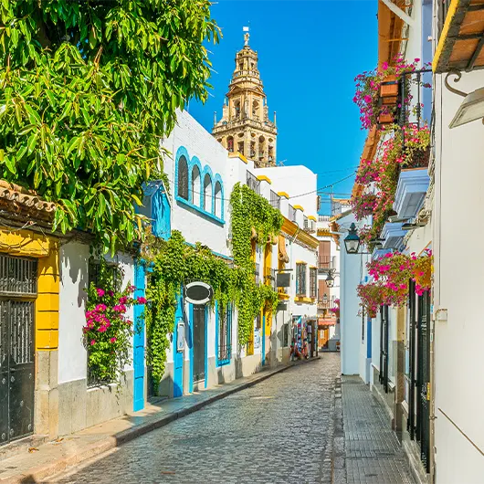 A Scenic View of Picturesque Cordoba Jewish Quarter A Scenic View of Picturesque Cordoba Jewish Quarter